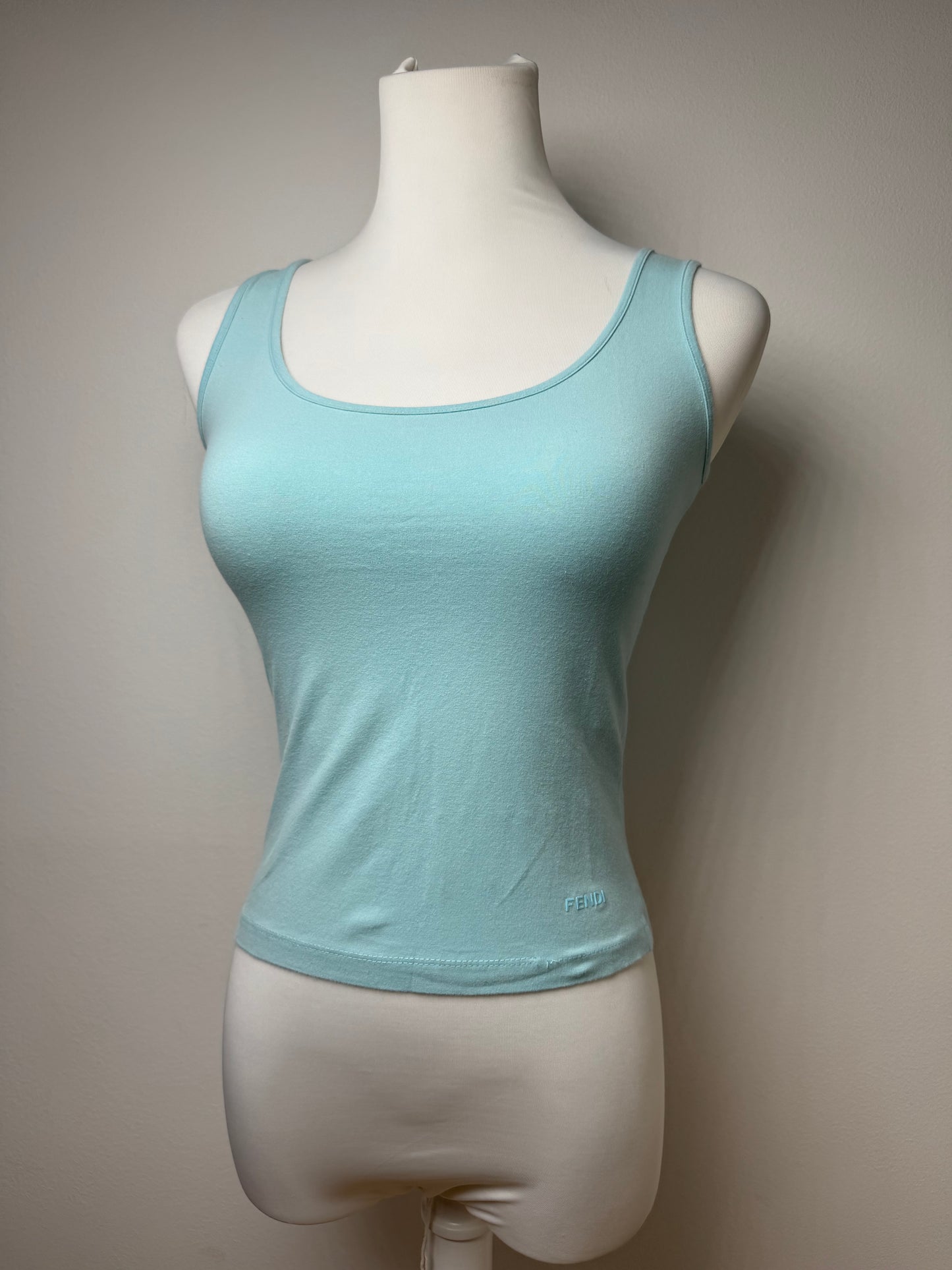 Vintage Fendi Top Baby Blue XS