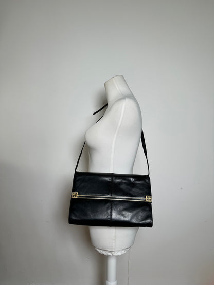Vintage Givenchy Shoulder Bag Leather Black