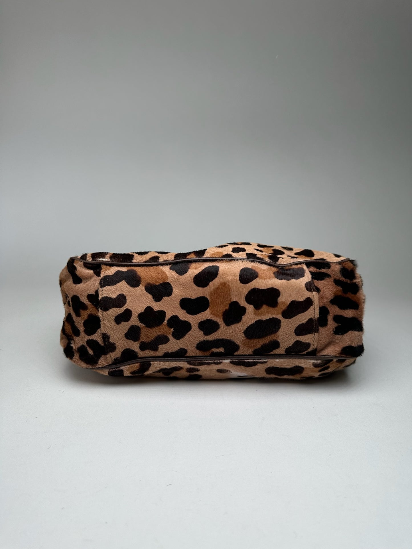 Vintage Marni Leopard fur 2way bag brown