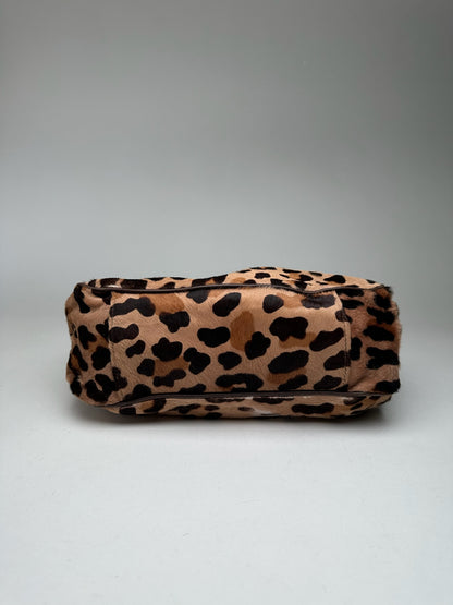 Vintage Marni Leopard fur 2way bag brown