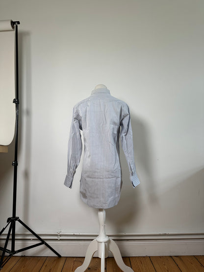 Vintage Dior Men's Cotton Shirt Light Blue White L