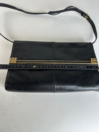Vintage Givenchy Shoulder Bag Leather Black