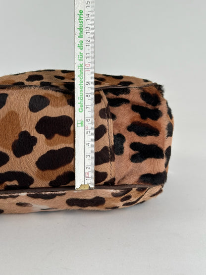 Vintage Marni Leopard fur 2way bag brown