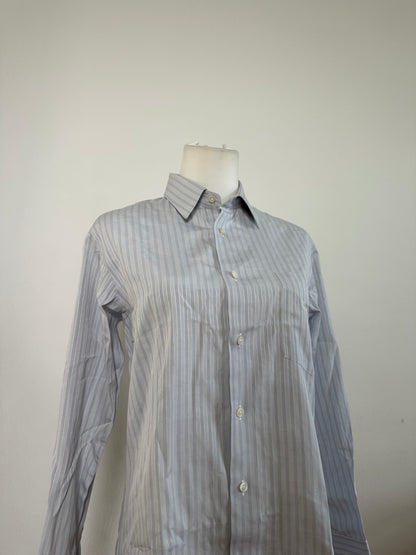 Vintage Dior Men's Cotton Shirt Light Blue White L