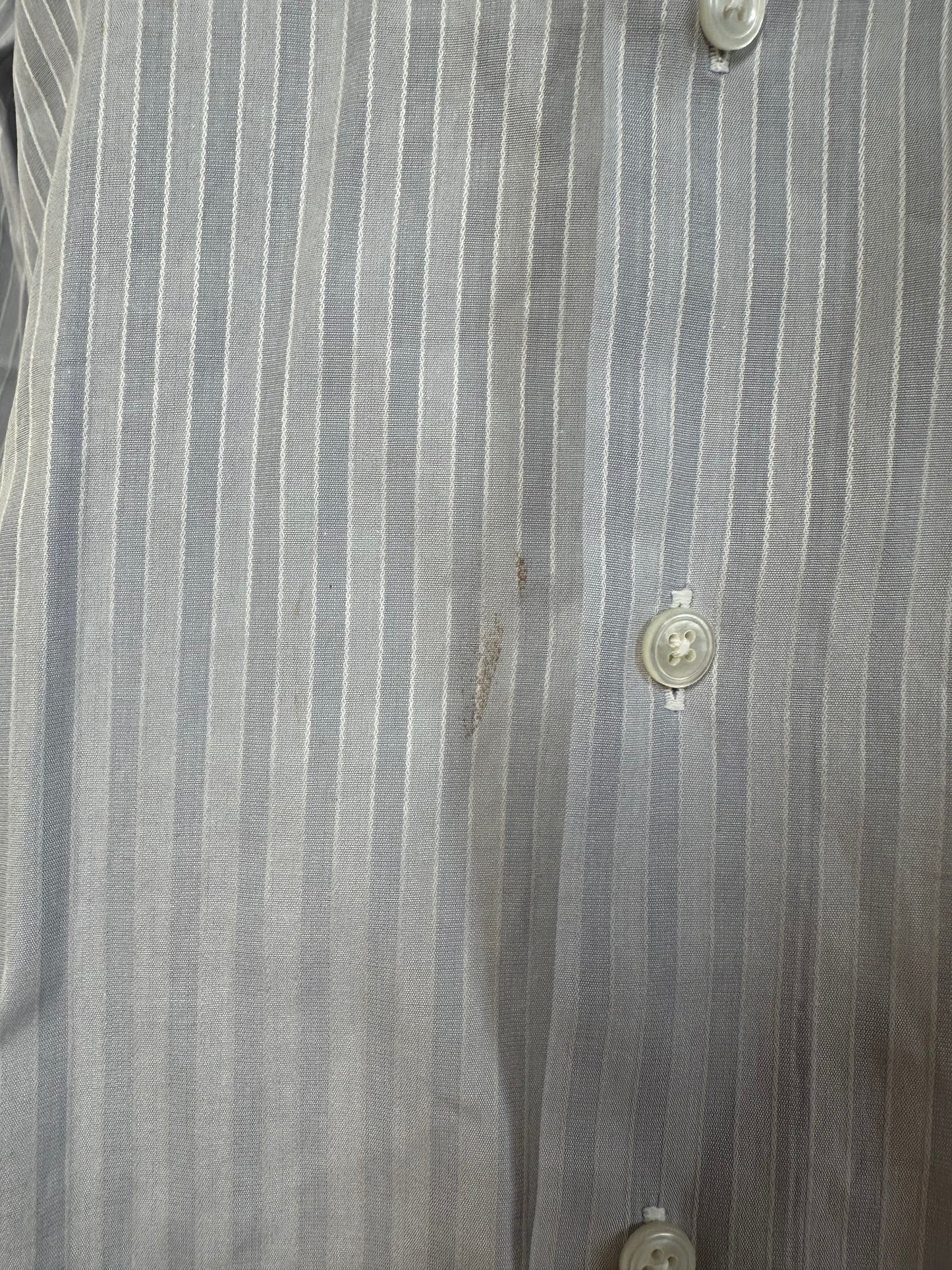 Vintage Dior Men's Cotton Shirt Light Blue White L