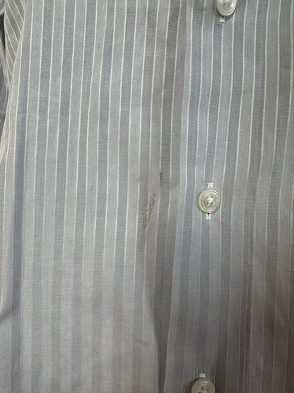 Vintage Dior Men's Cotton Shirt Light Blue White L