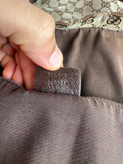 Vintage Gucci Monogram Canvas Tote bag beige brown