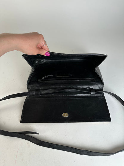 Vintage Givenchy Shoulder Bag Leather Black