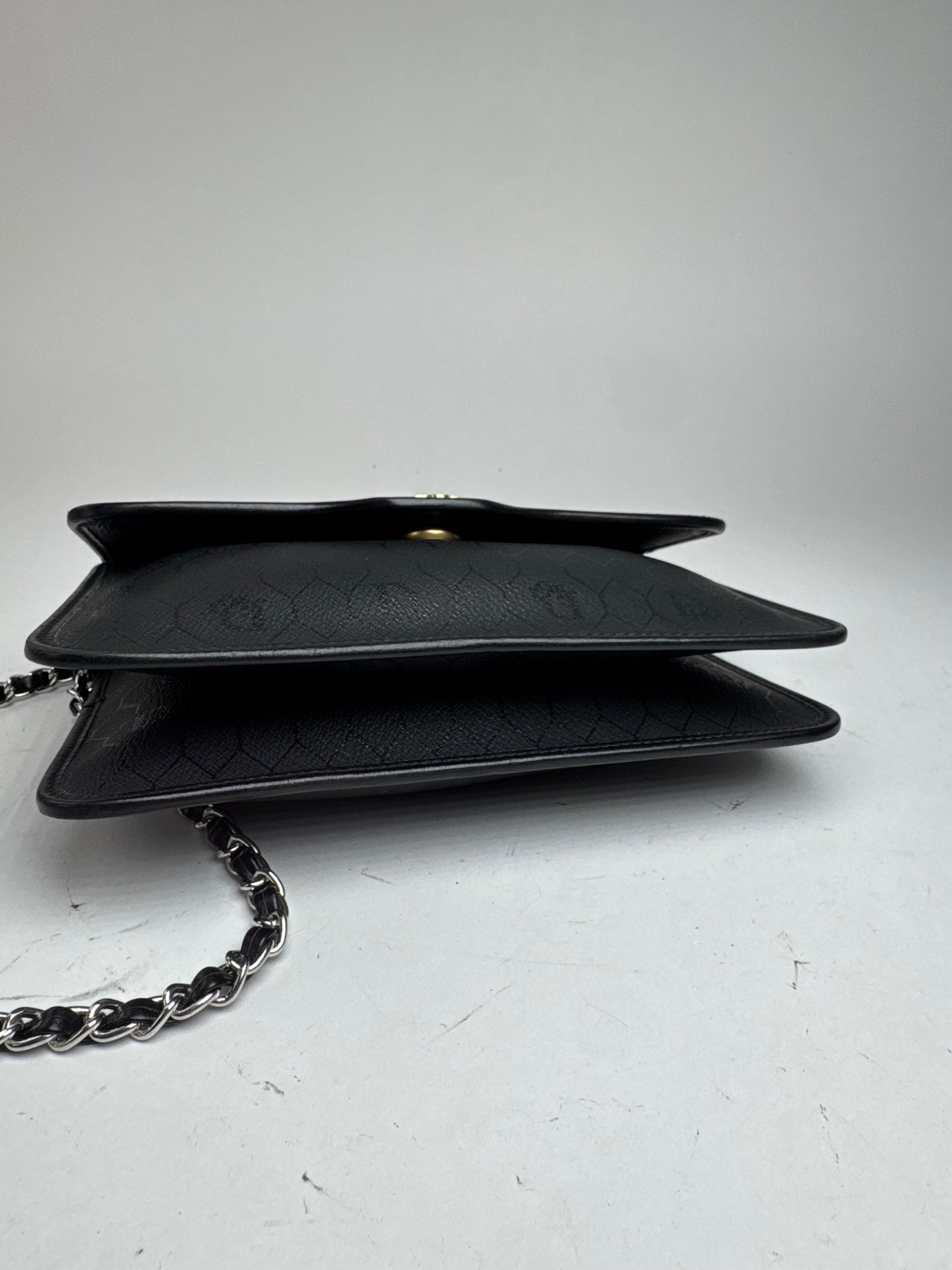 Sac vintage en cuir monogramme Dior noir