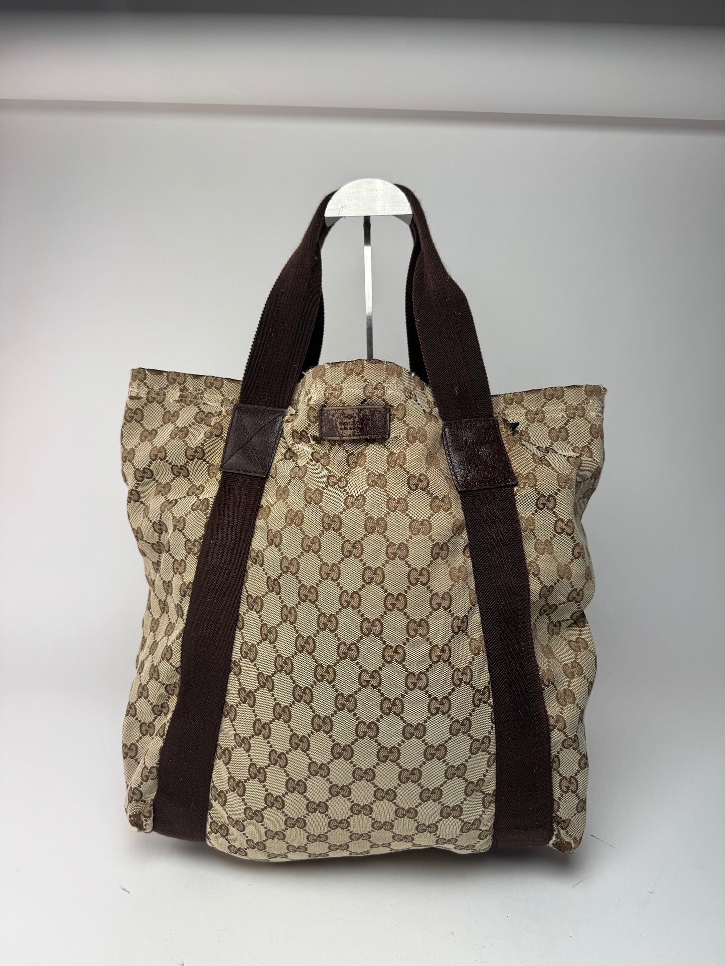 Vintage Gucci Monogram Canvas Tote bag beige brown