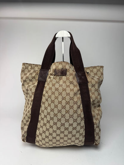 Vintage Gucci Monogram Canvas Tote bag beige brown