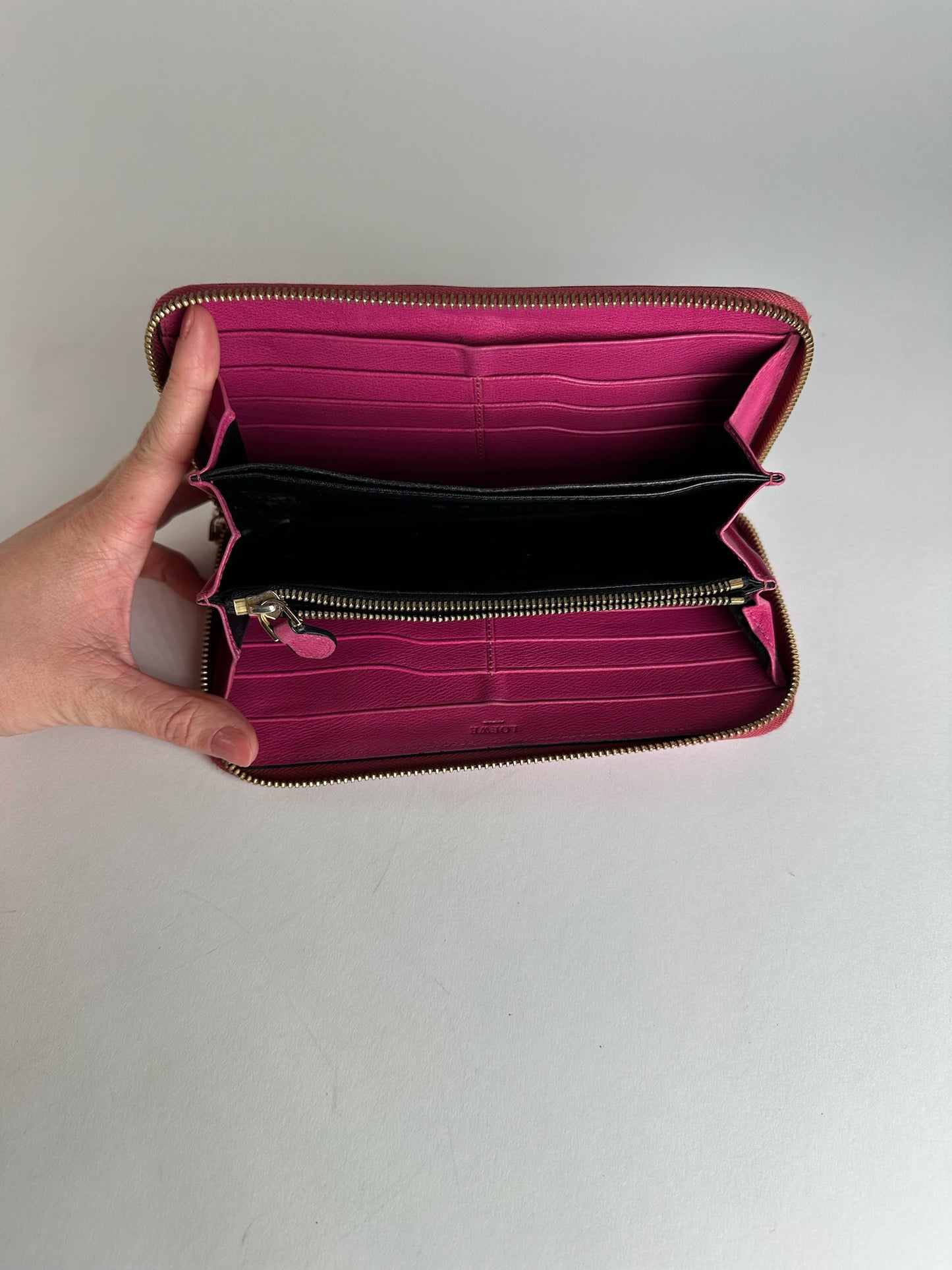 Vintage Loewe Madrid Leather Wallet Pink