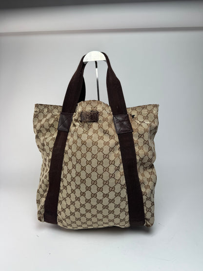 Vintage Gucci Monogram Canvas Tote bag beige brown