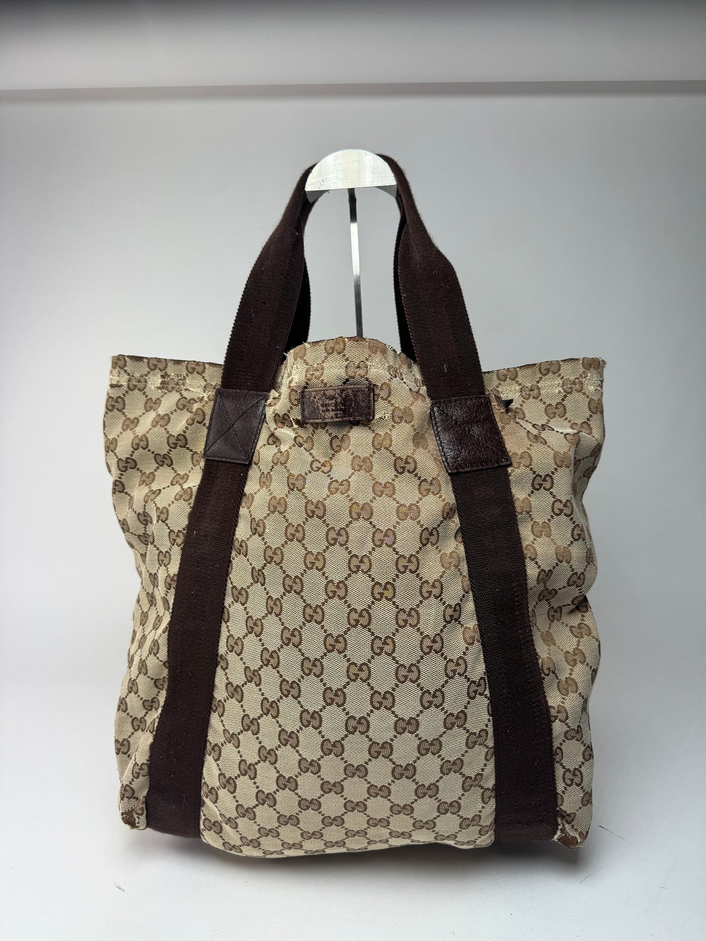 Vintage Gucci Monogram Canvas Tote bag beige brown