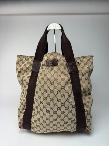 Vintage Gucci Monogram Canvas Tote bag beige brown