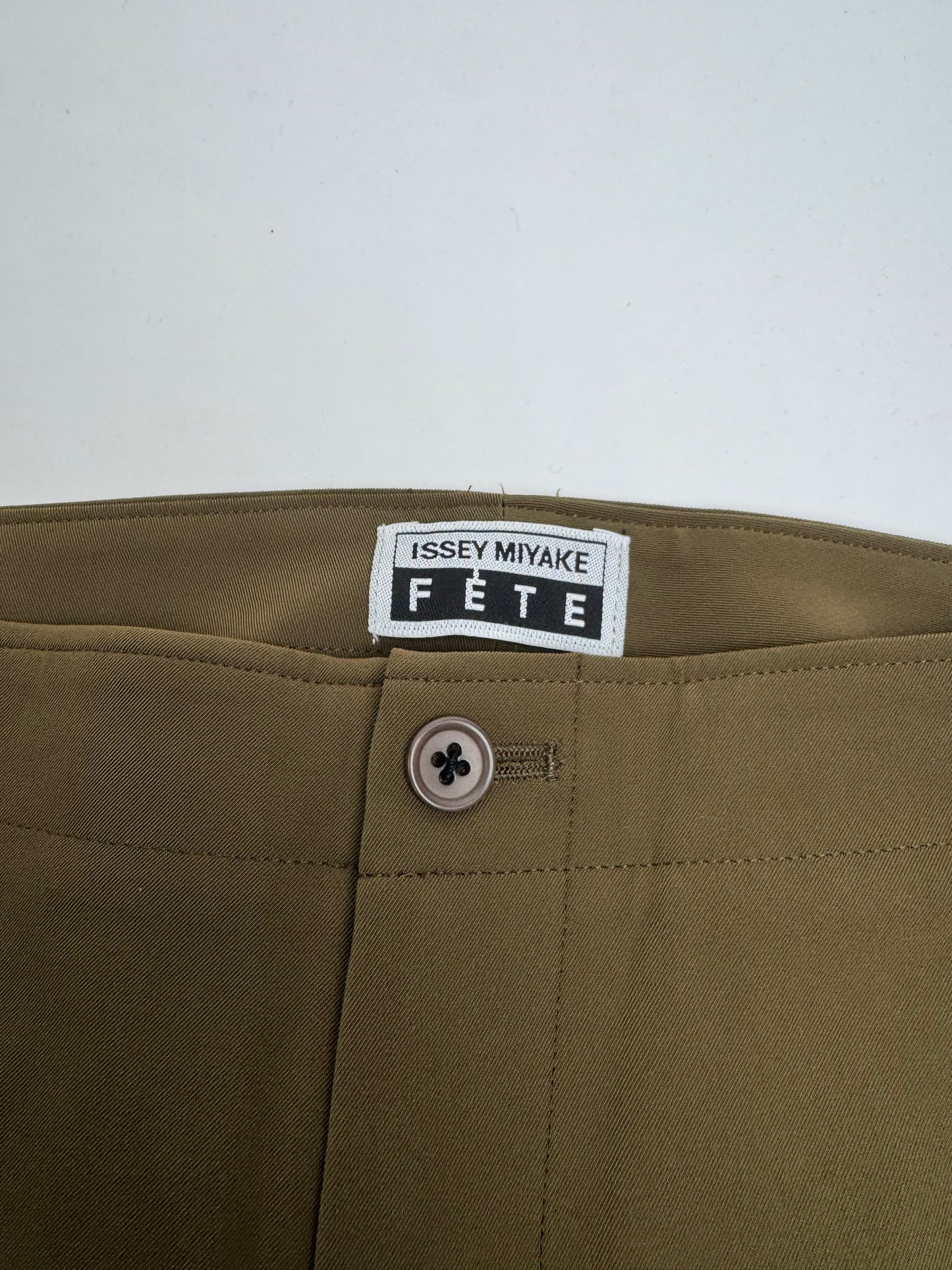 Vintage Issey Miyake Polyester Pants Khaki Size 1