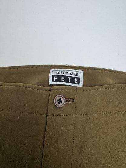 Vintage Issey Miyake Polyester Pants Khaki Size 1