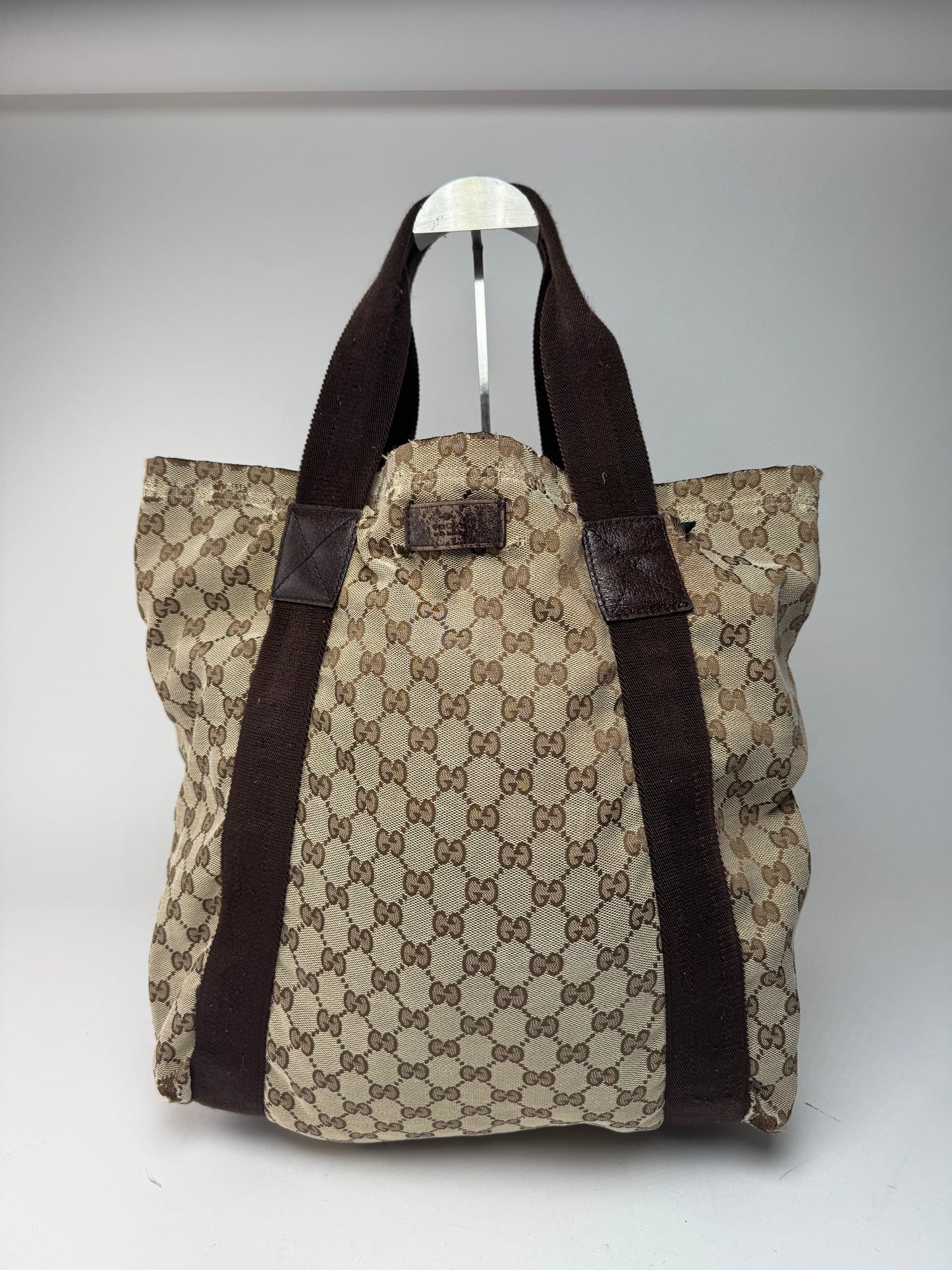 Vintage Gucci Monogram Canvas Tote bag beige brown