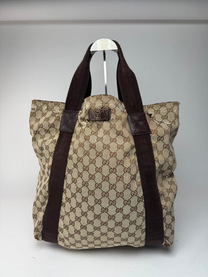 Vintage Gucci Monogram Canvas Tote bag beige brown