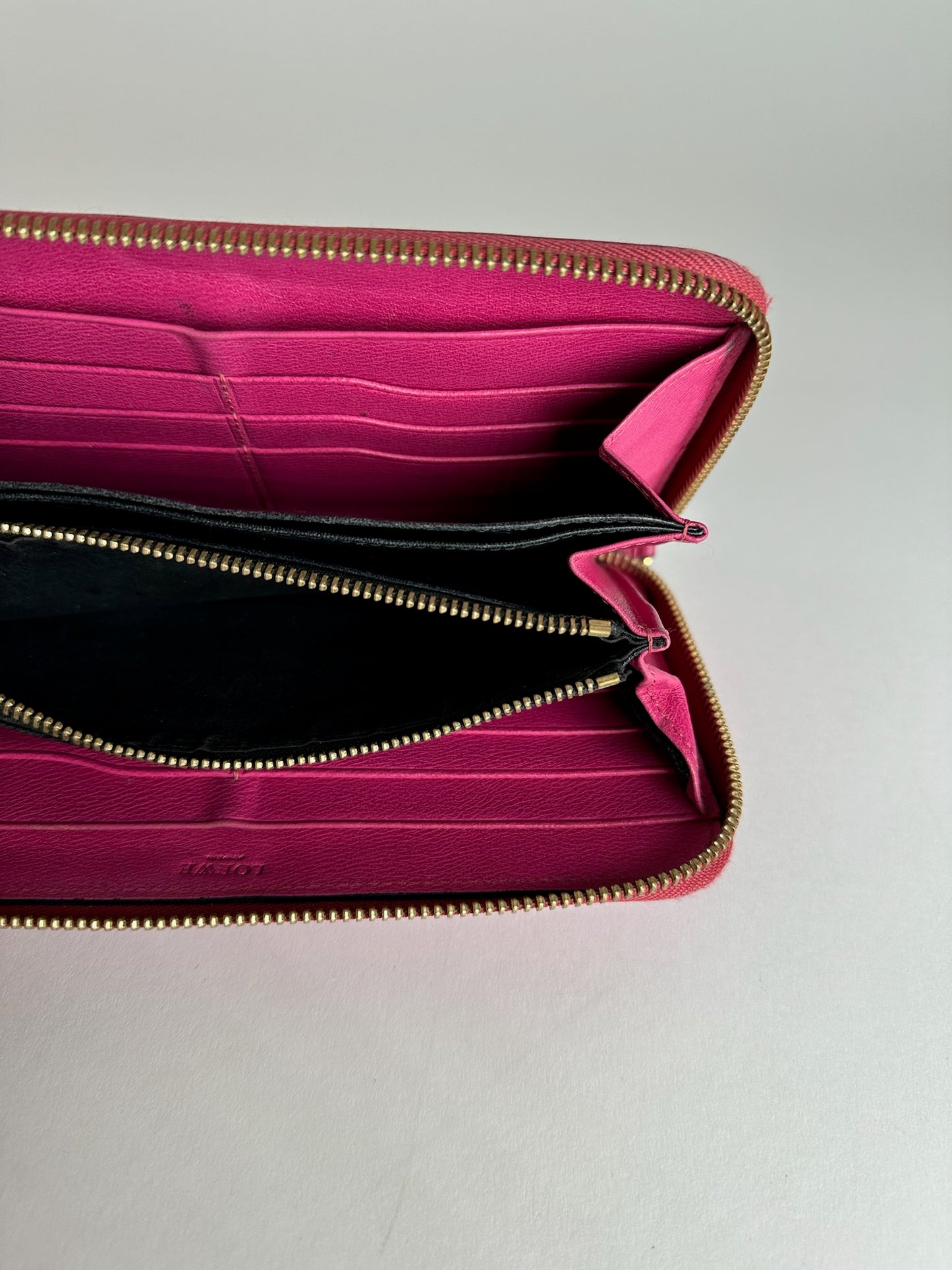 Vintage Loewe Madrid Leather Wallet Pink