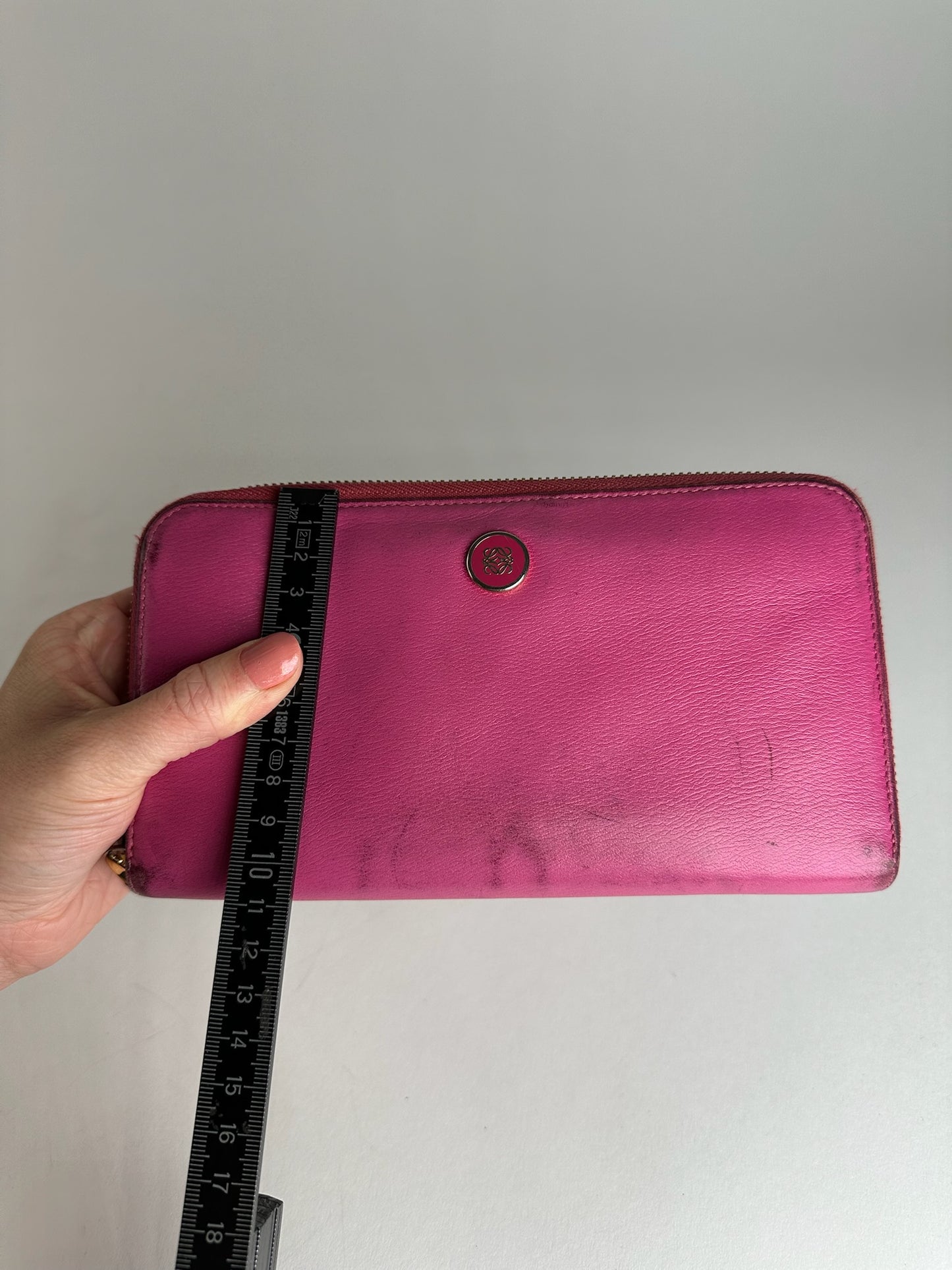 Vintage Loewe Madrid Leather Wallet Pink