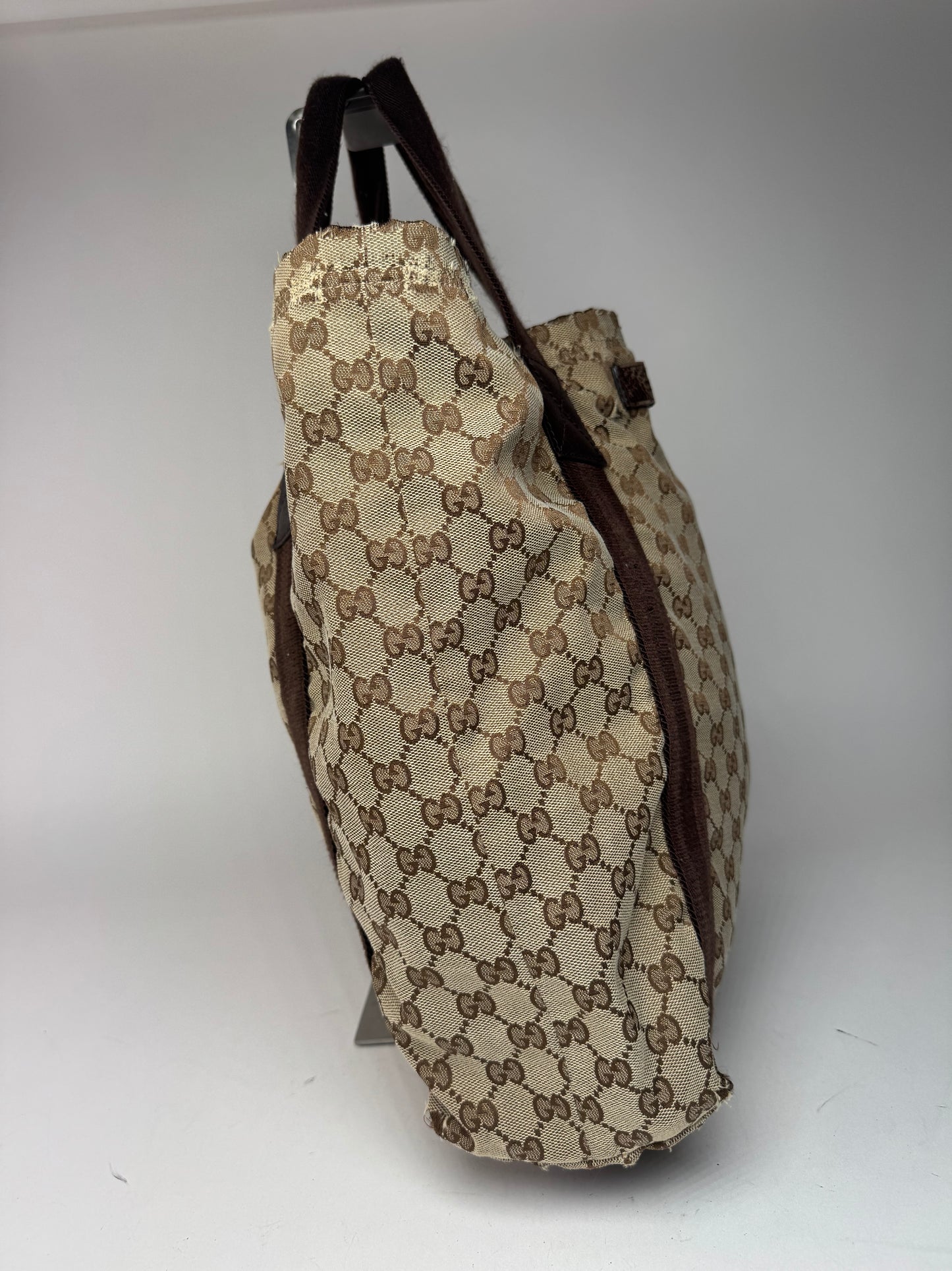 Vintage Gucci Monogram Canvas Tote bag beige brown