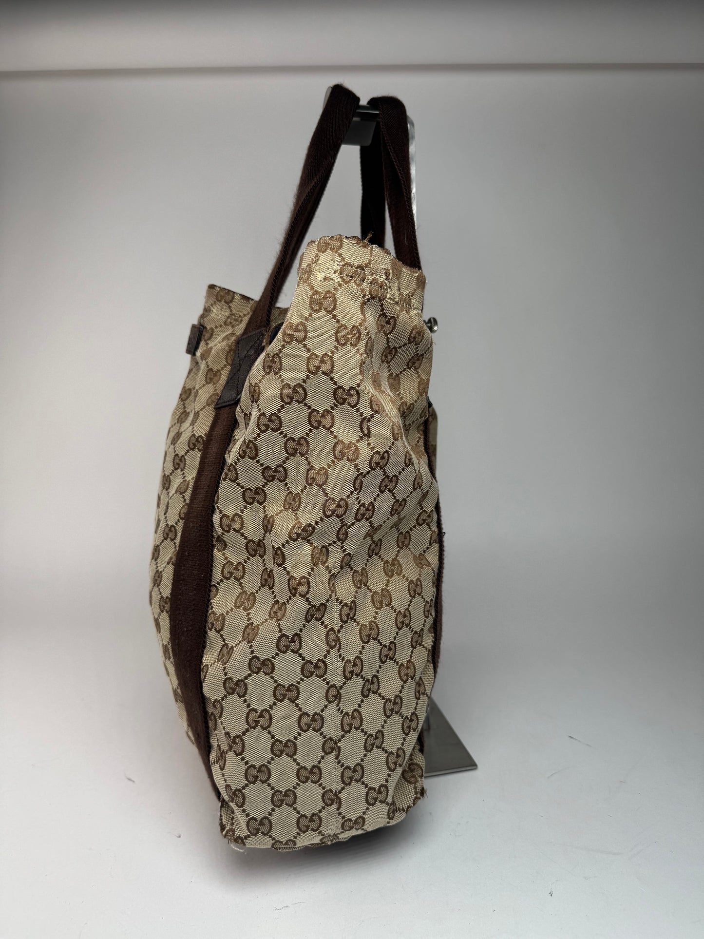 Vintage Gucci Monogram Canvas Tote bag beige brown