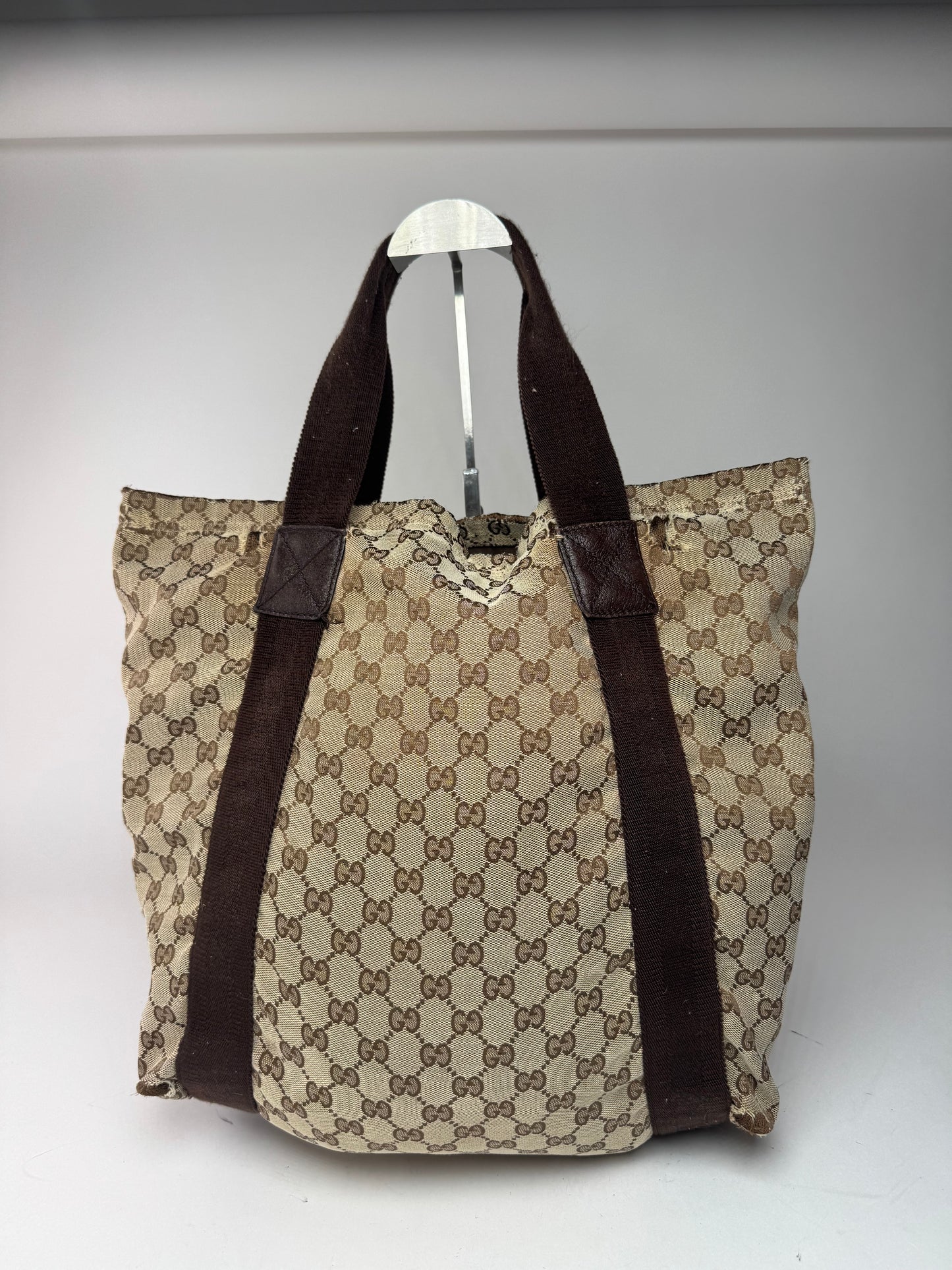 Vintage Gucci Monogram Canvas Tote bag beige brown