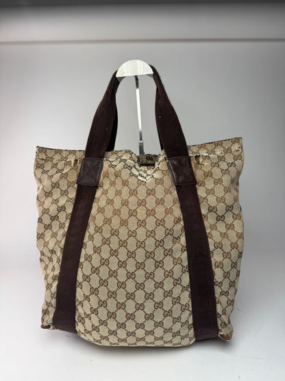 Vintage Gucci Monogram Canvas Tote bag beige brown