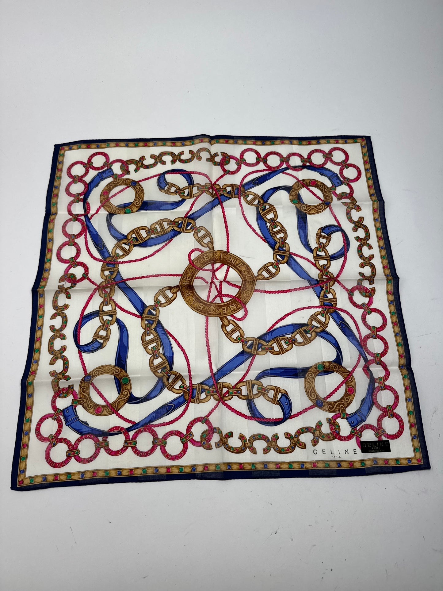 Vintage Celine Scarf Brown white