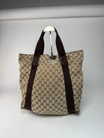Vintage Gucci Monogram Canvas Tote bag beige brown