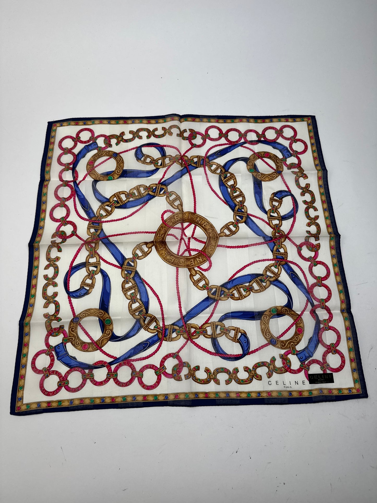 Vintage Celine Scarf Brown white