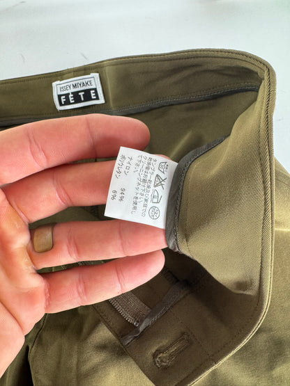 Vintage Issey Miyake Polyester Pants Khaki Size 1