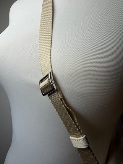 Vintage Prada Nylon Crossbody Bag Late 1990s Cream
