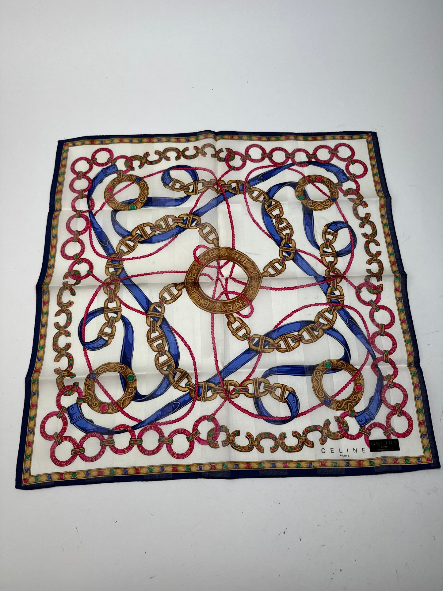 Vintage Celine Scarf Brown white