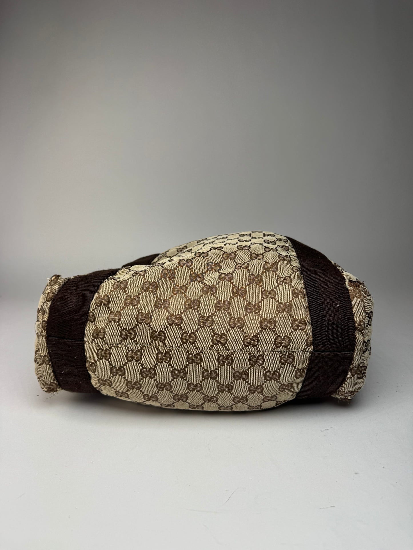 Vintage Gucci Monogram Canvas Tote bag beige brown