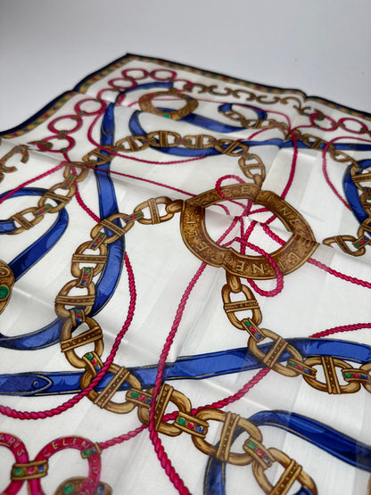 Vintage Celine Scarf Brown white