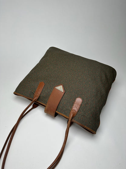 Sac à main vintage Yves Saint Laurent gris marron