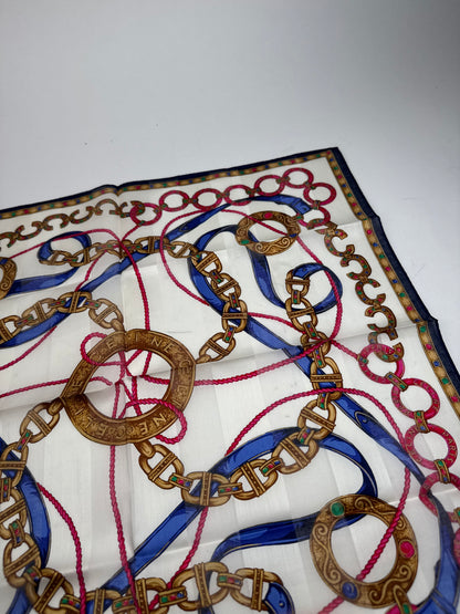 Vintage Celine Scarf Brown white