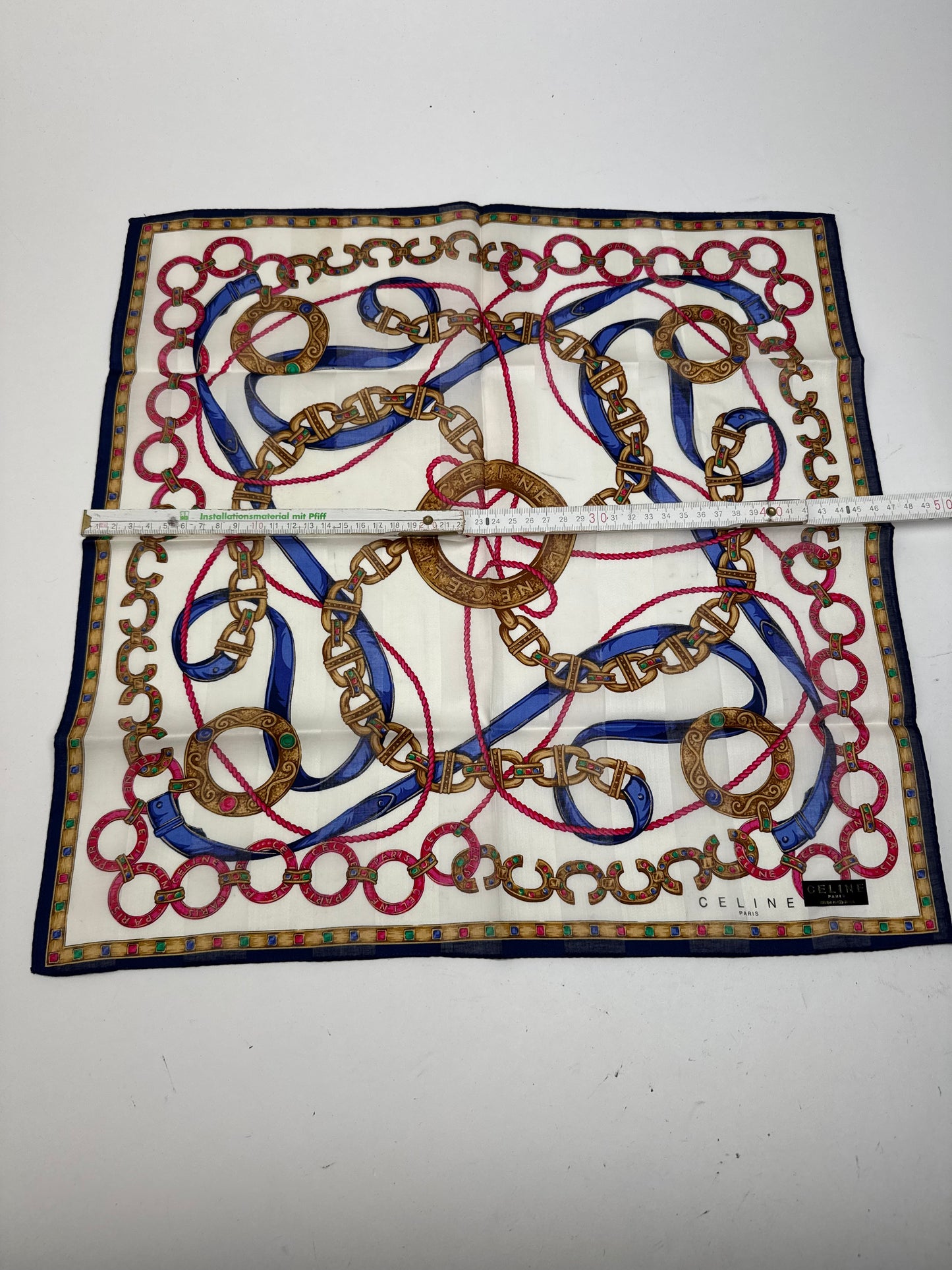 Vintage Celine Scarf Brown white