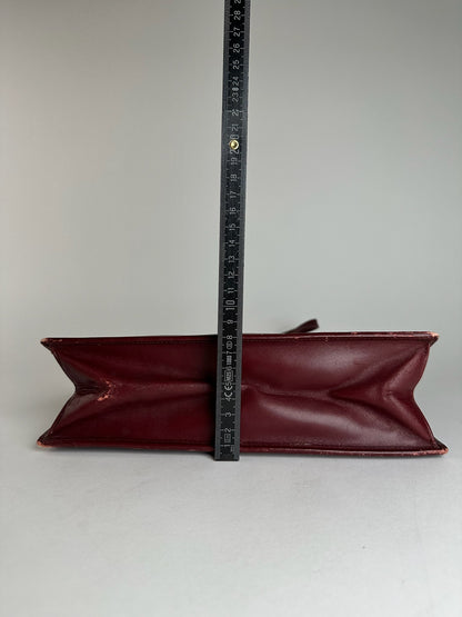 Vintage Givenchy Leather Shoulder Bag Burgundy