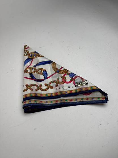 Vintage Celine Scarf Brown white