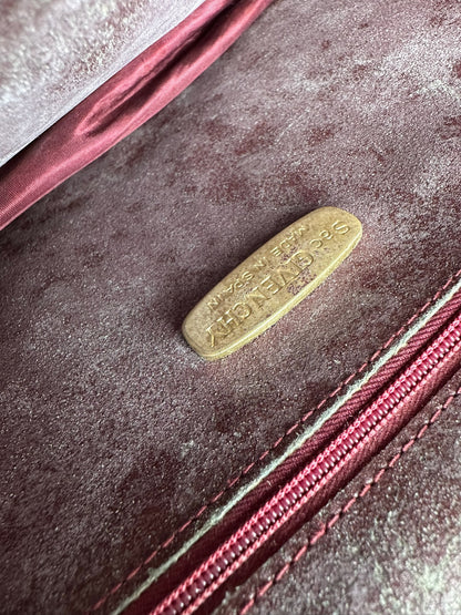 Vintage Givenchy Leather Shoulder Bag Burgundy