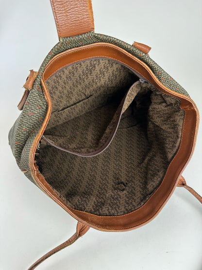 Sac à main vintage Yves Saint Laurent gris marron