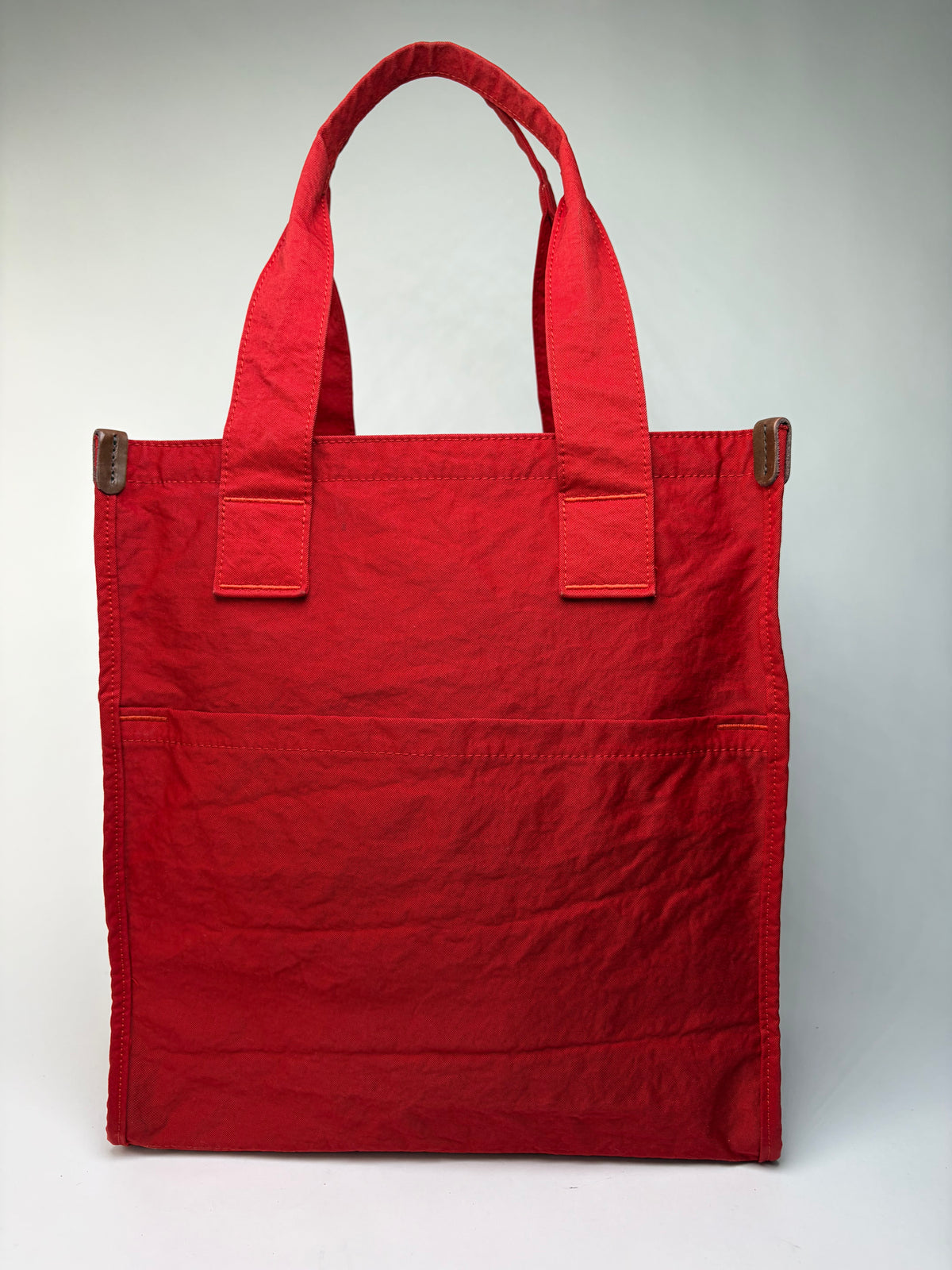 Vintage Issey Miyake Nylon Tote Red Silver