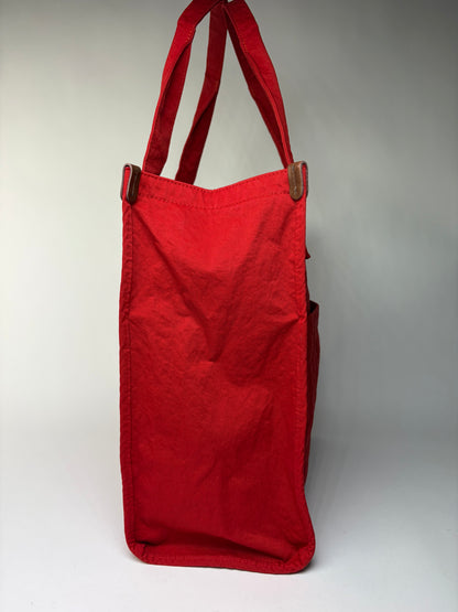 Vintage Issey Miyake Nylon Tote Red Silver
