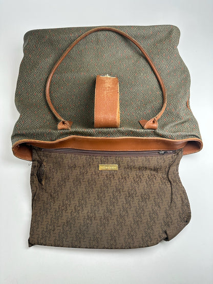 Sac à main vintage Yves Saint Laurent gris marron