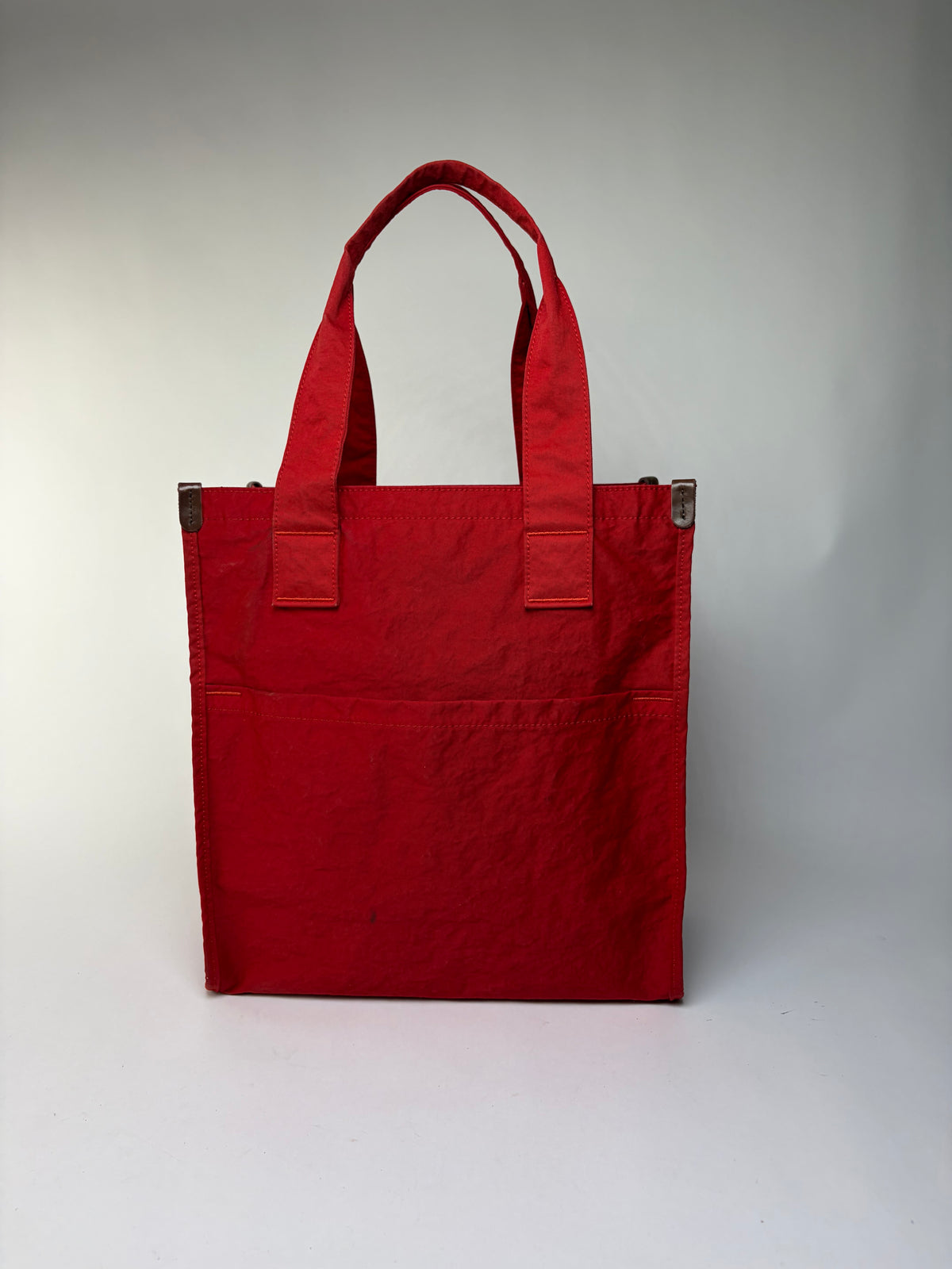 Vintage Issey Miyake Nylon Tote Red Silver
