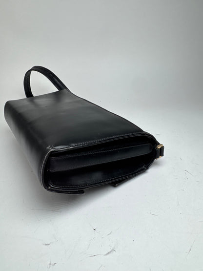 Sac à bandoulière vintage en cuir Gucci noir