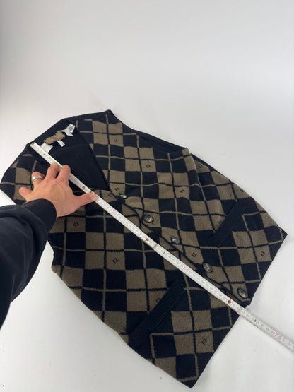 Vintage Fendi Wool West Black Brown L/XL